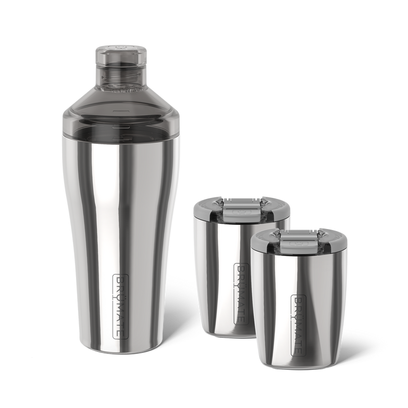 Cocktail Shaker + Rocks Bundle | Polished Stainless | 22/12oz - Grab-and-Go Drink-Bundle