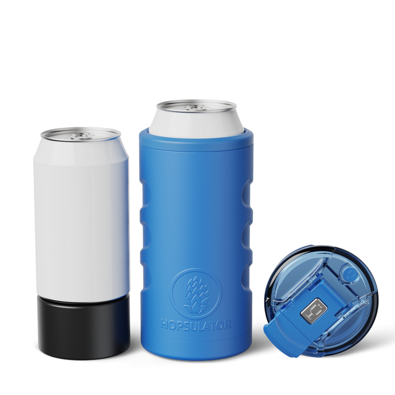 Retro Hopsulator Trio | Matte Azure | 12/16oz Standard Cans - Reliable Day-Trip