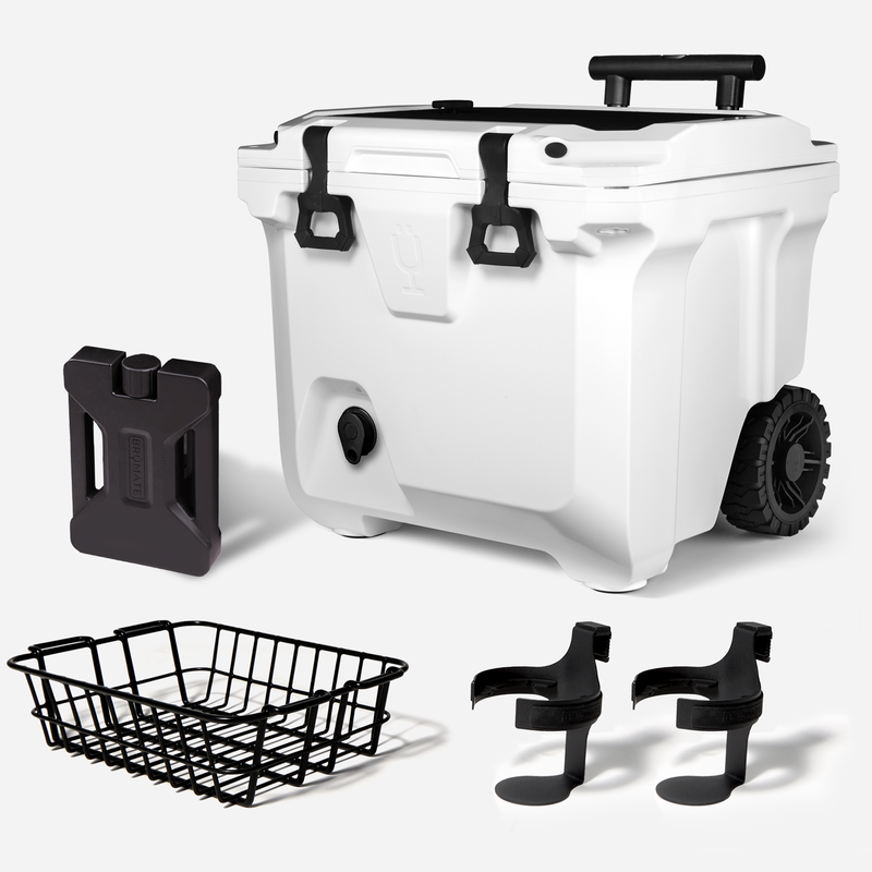 Br Tank 35-Quart Ultimate Day Trip Cooler Bundle | Ice White - Leisure Bottle-Starter