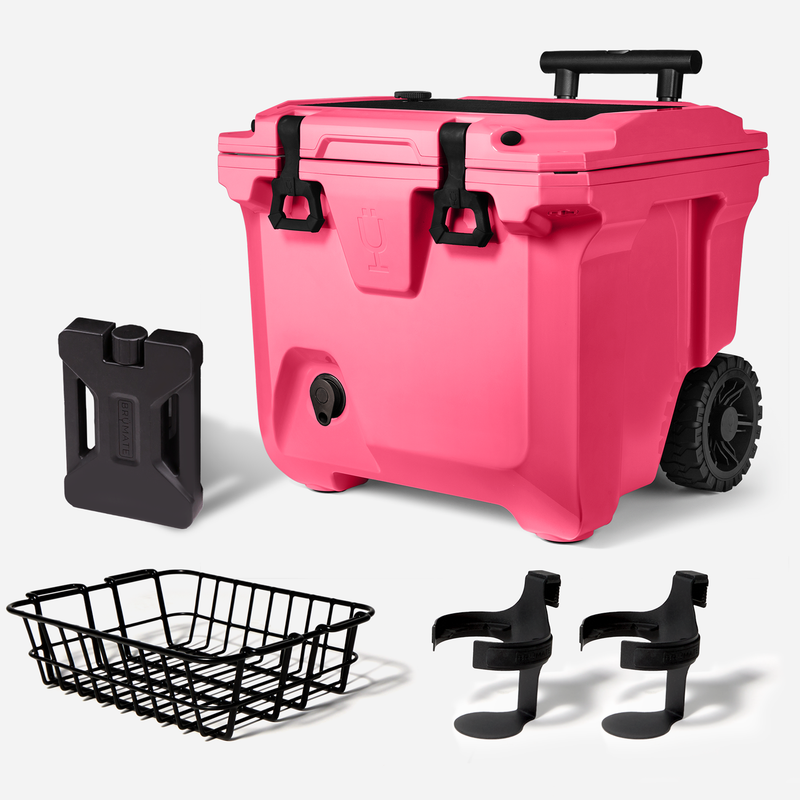 Br Tank 35-Quart Ultimate Day Trip Cooler Bundle | Neon Pink - Handy Sip-Starter
